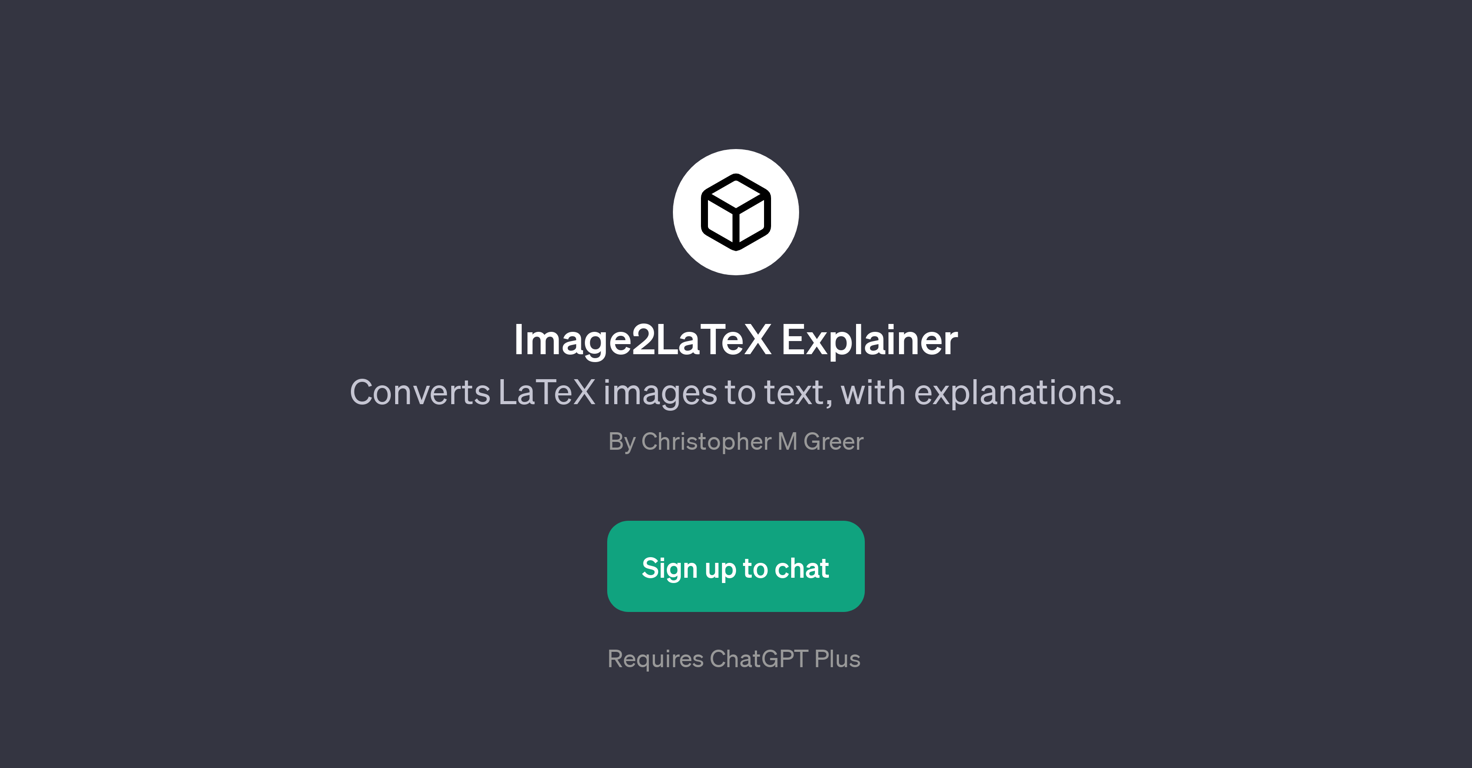 Image2LaTeX Explainer website
