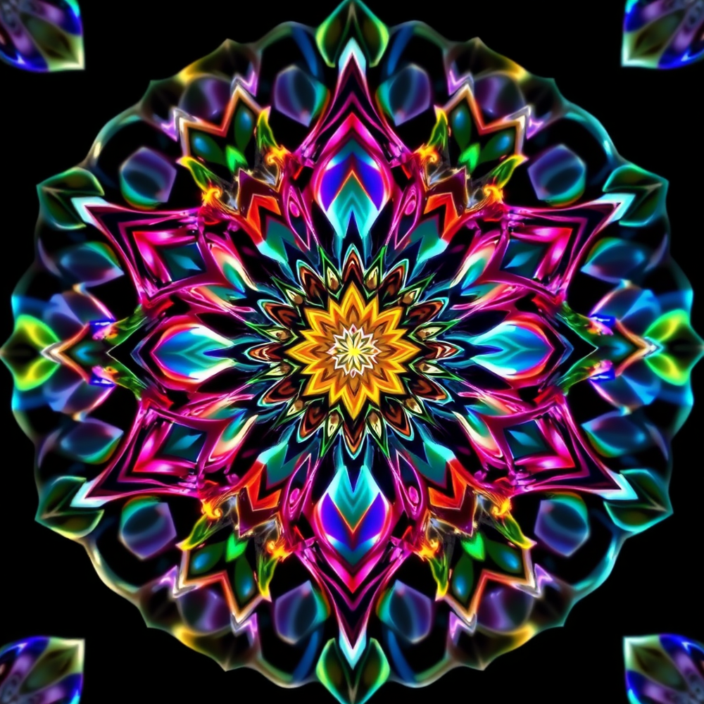Images 3d glass  mandala and pattern website