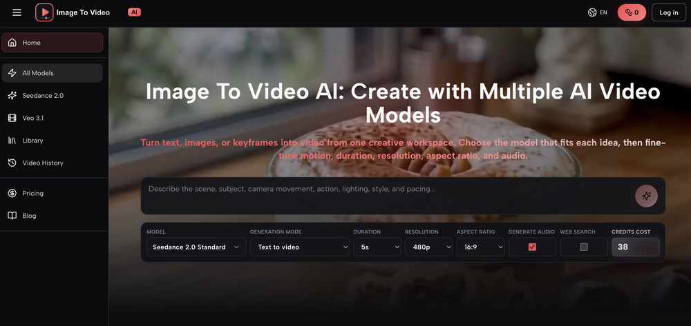 ImageToVideo AI.org website
