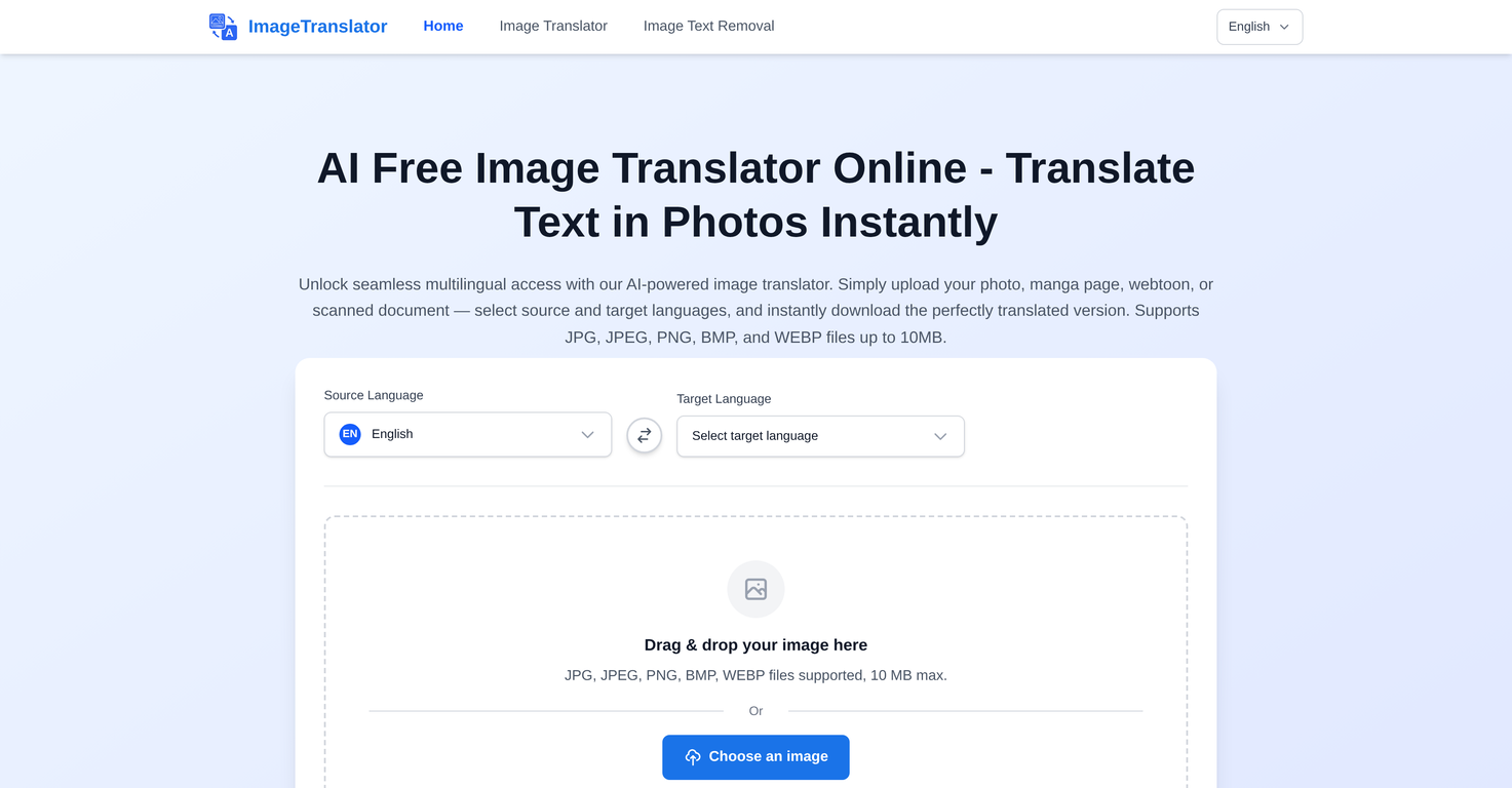 ImageTranslator website