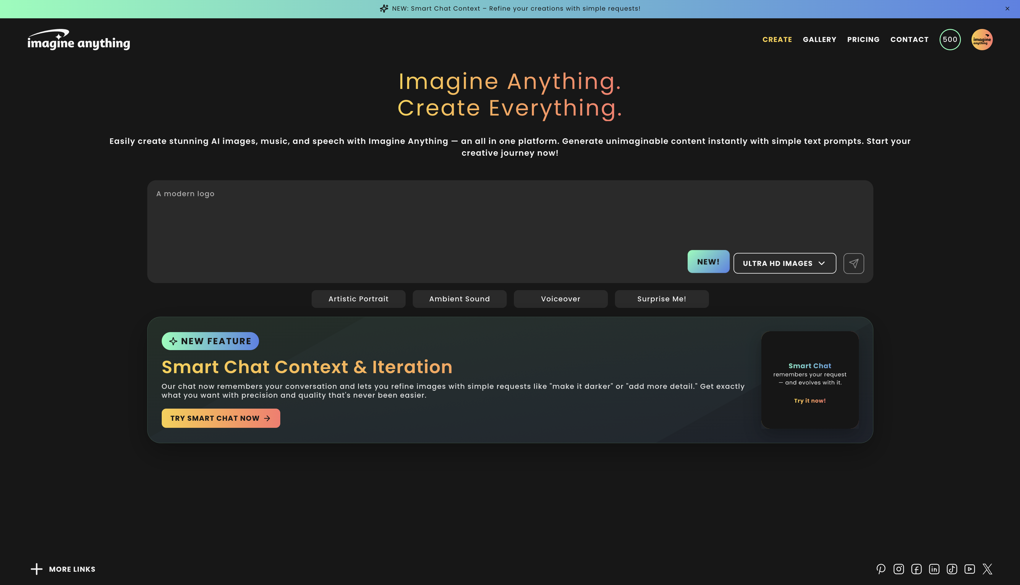 Imagine Anything AI Tool Screenshot