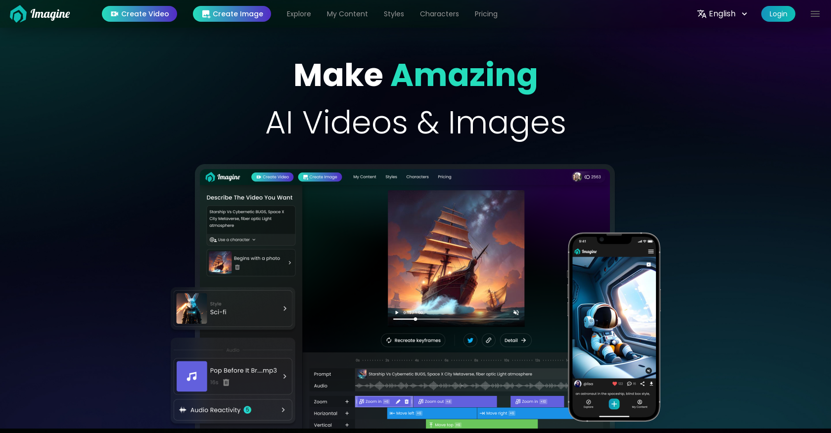 Imagineapp website