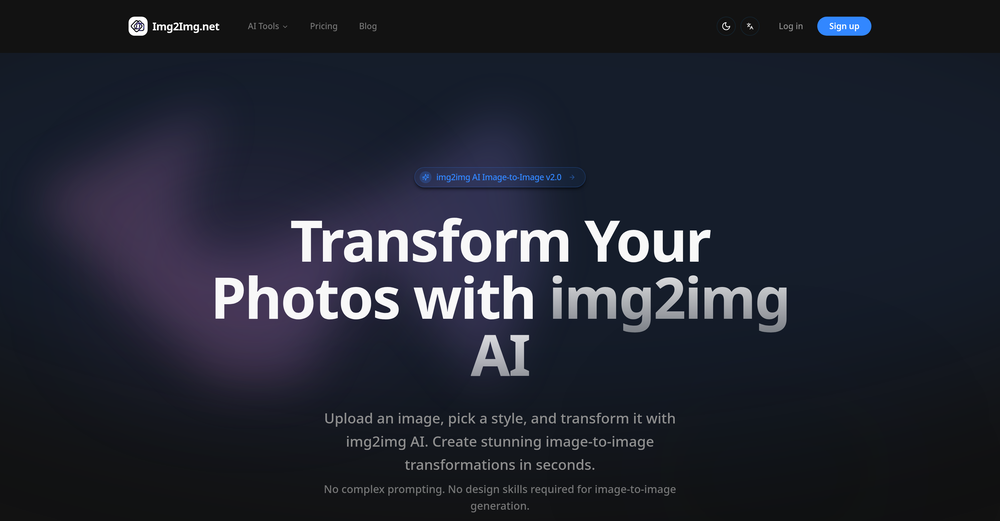 Img2Img.net AI website