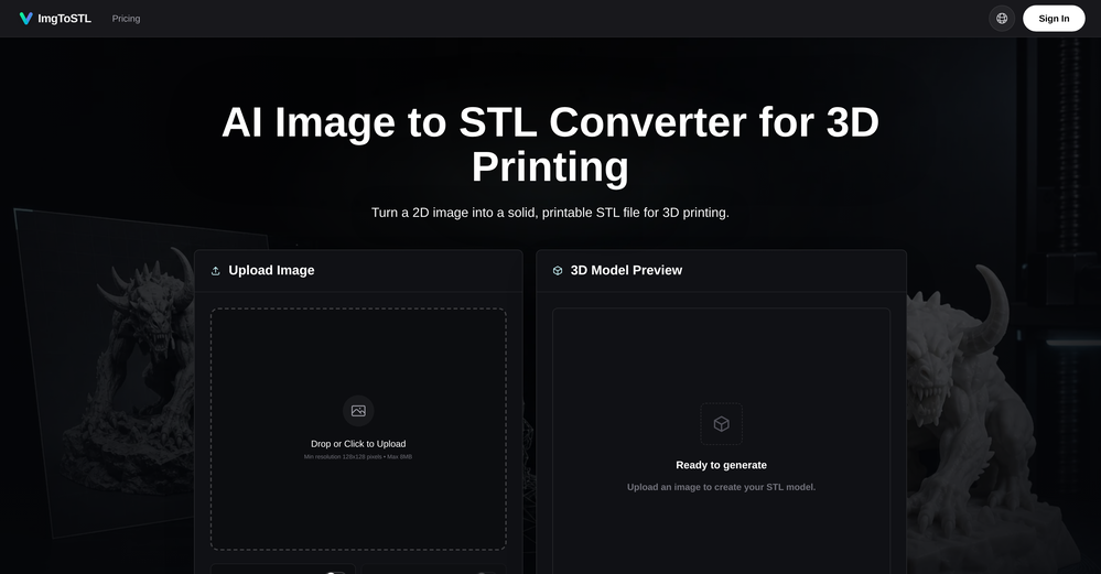 Image to STL website