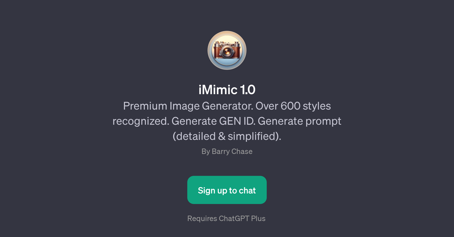 iMimic 1.0 website