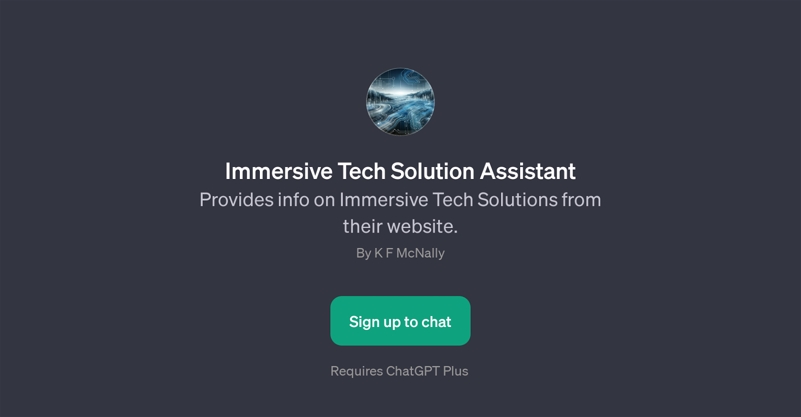Immersive Tech Solution Assistant website