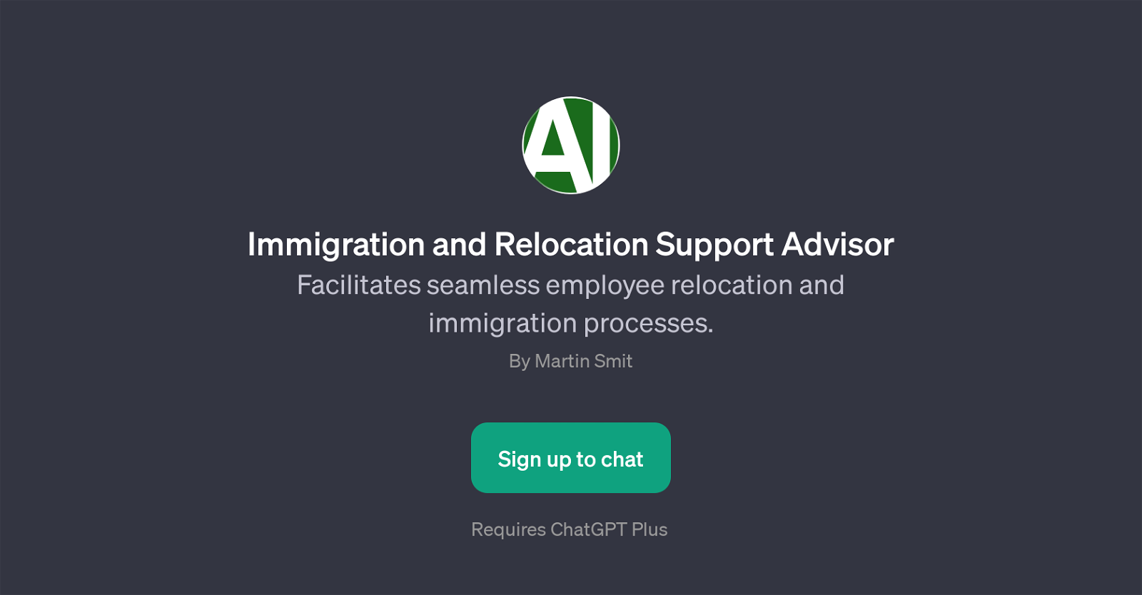 Immigration and Relocation Support Advisor website