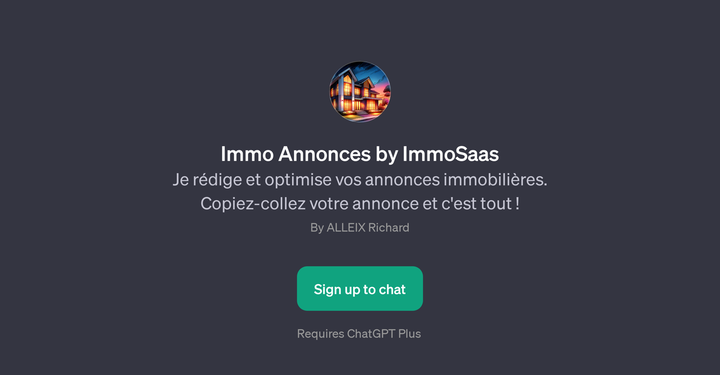 Immo Annonces by ImmoSaas website