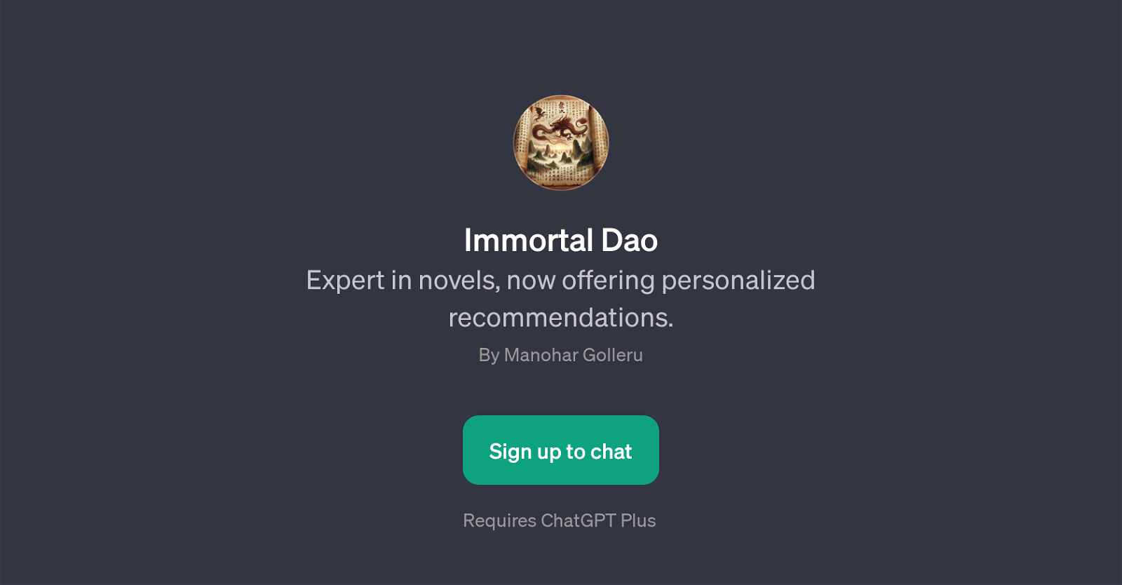 Immortal Dao website