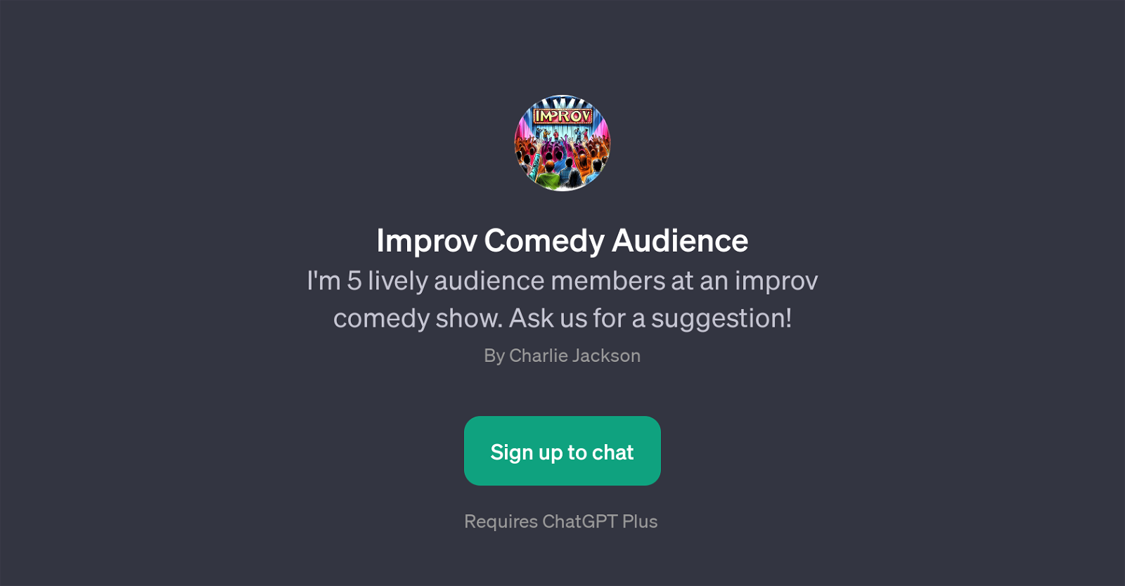 Improv Comedy Audience website