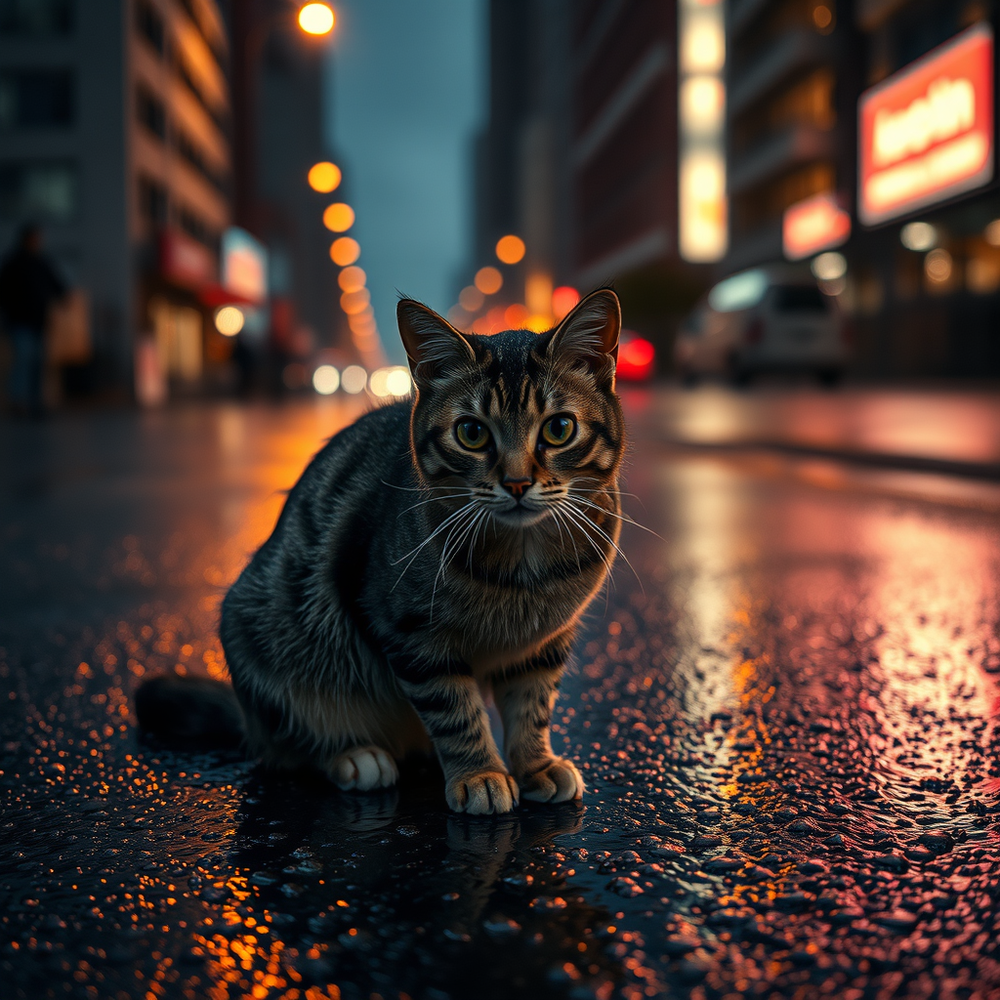 in a Rainy Urban Twilight website