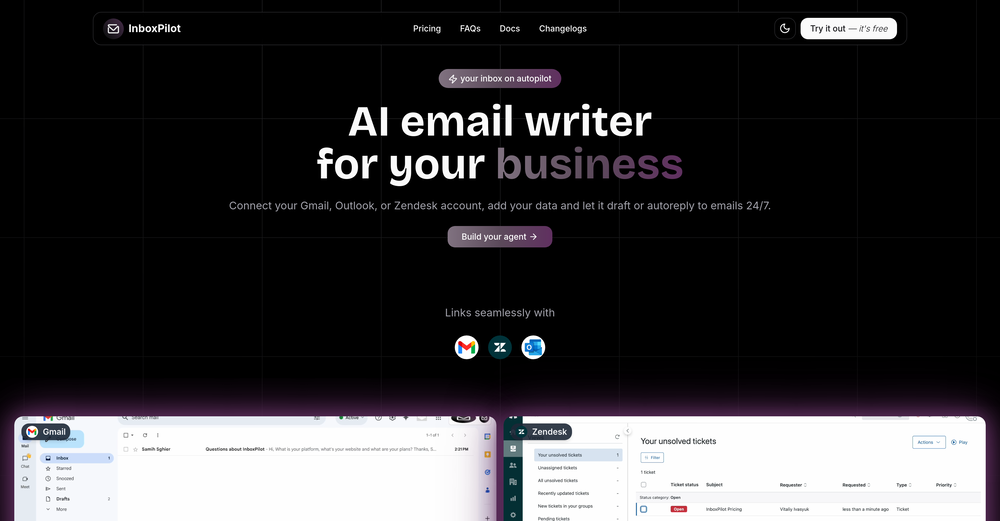 InboxPilot - Custom Trained Chatbot for email and website website