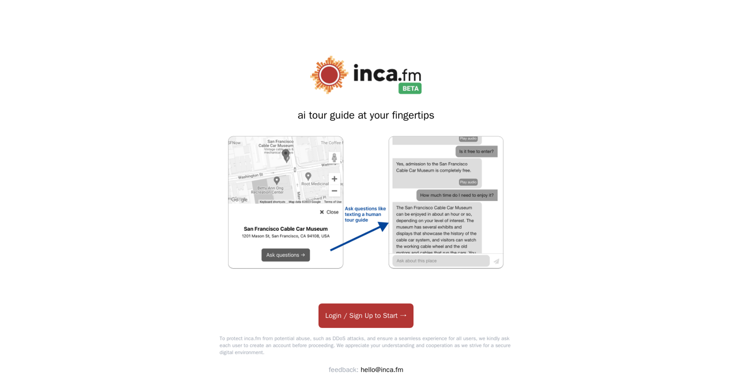 Inca FM website