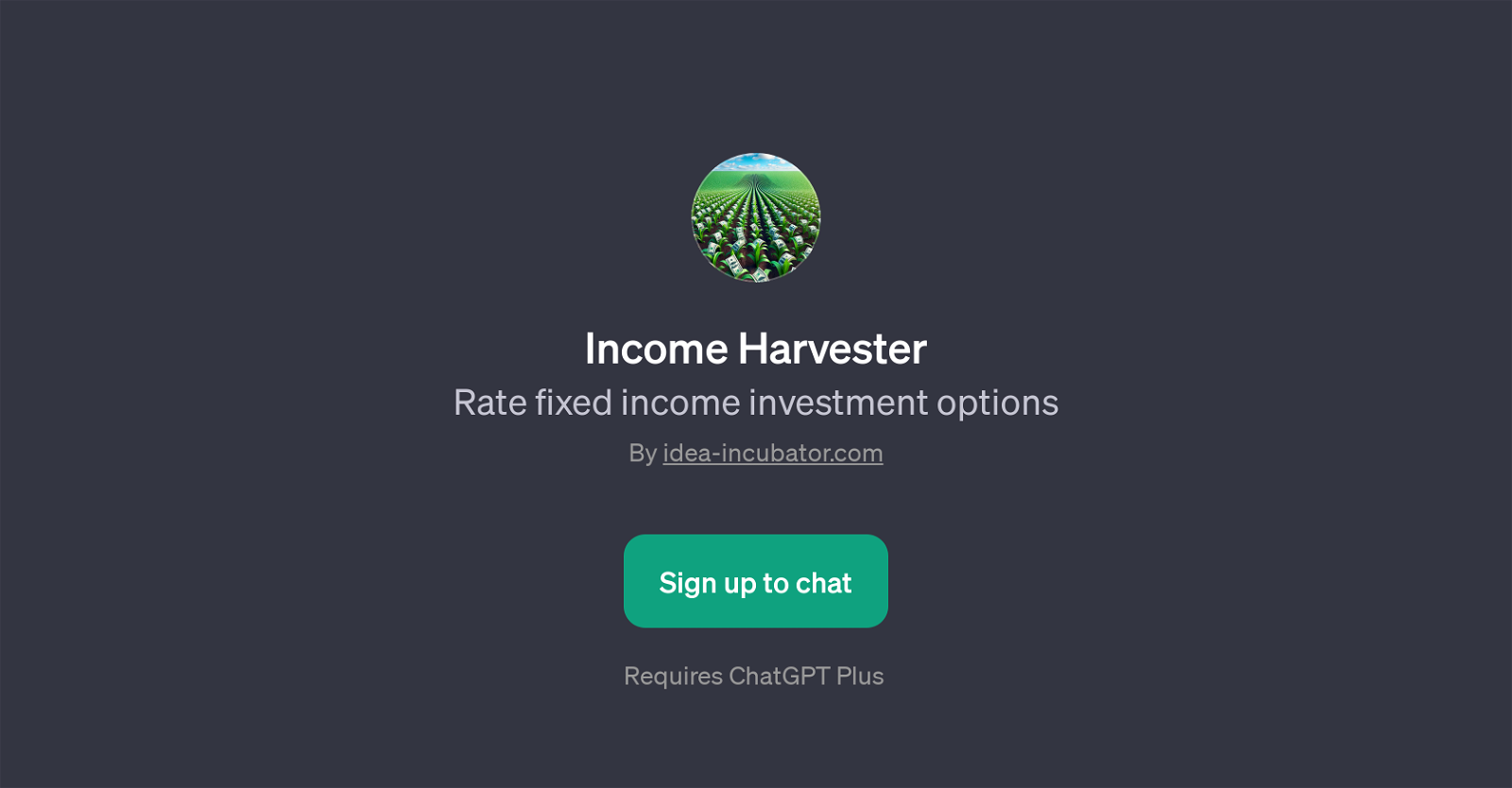 Income Harvester website