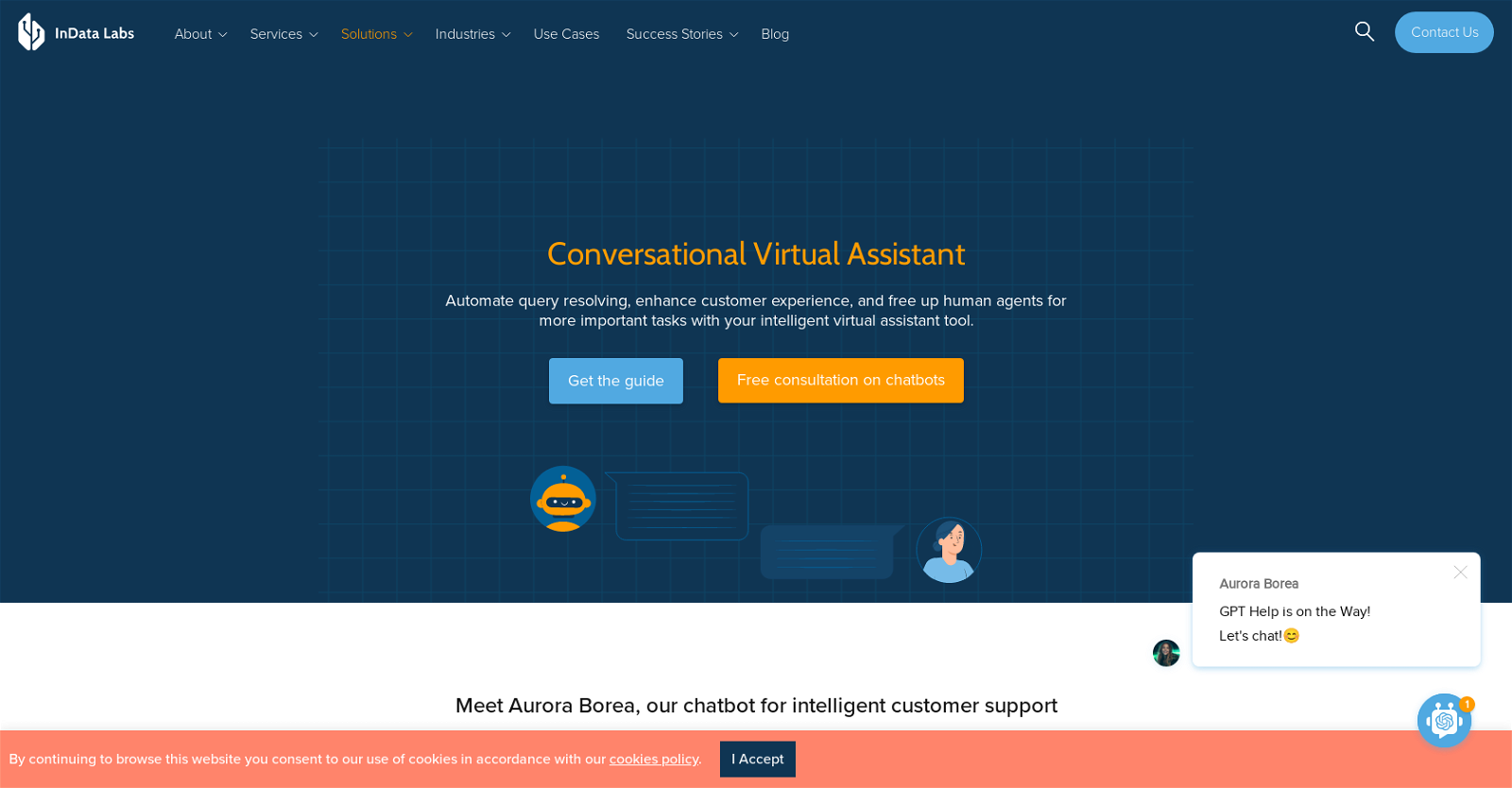 InDataLabs Virtual Assistant website