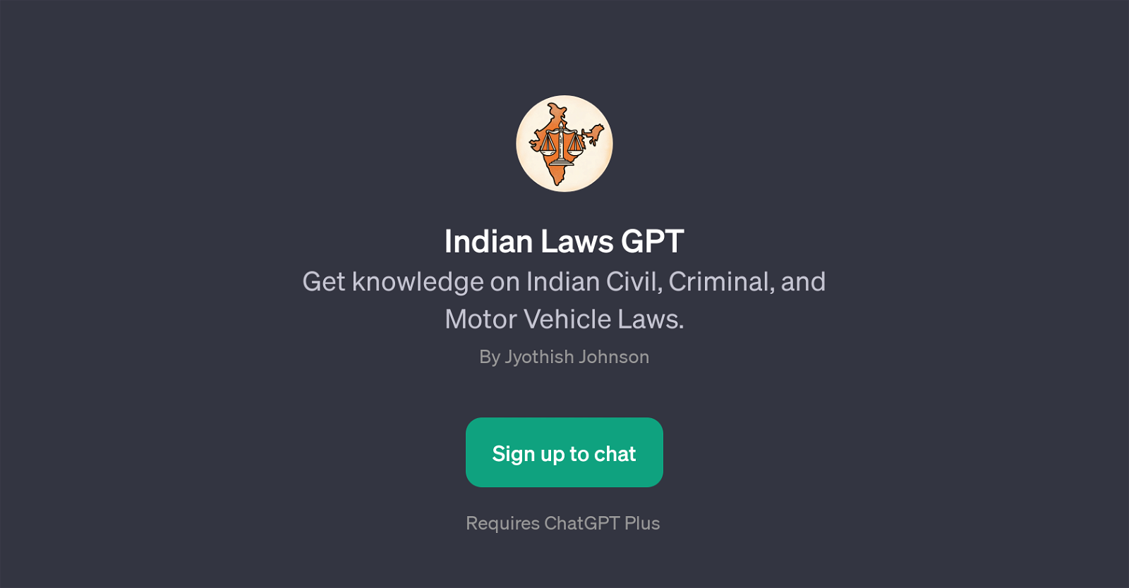 Indian Laws GPT website