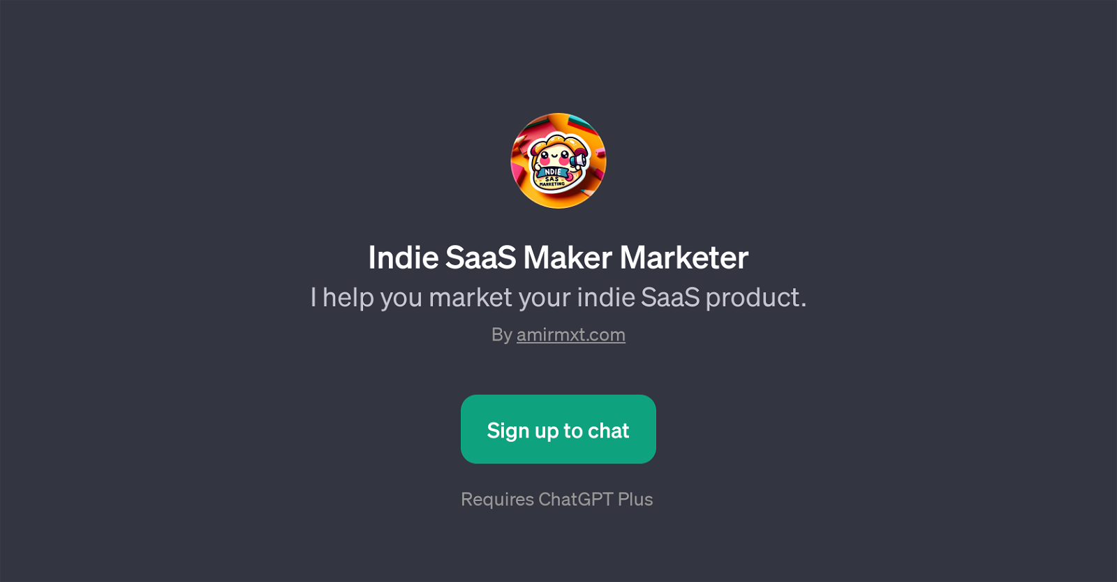 Indie SaaS Maker Marketer website