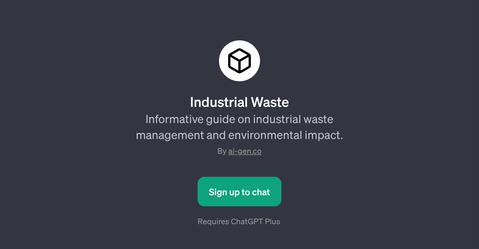 Industrial Waste website