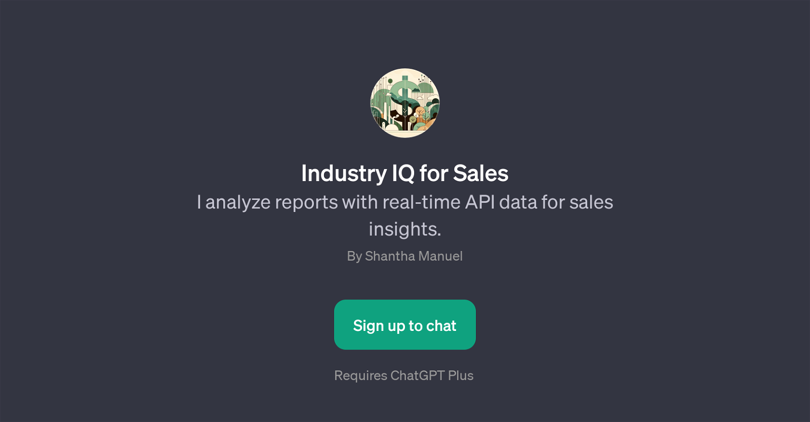 Industry IQ for Sales website