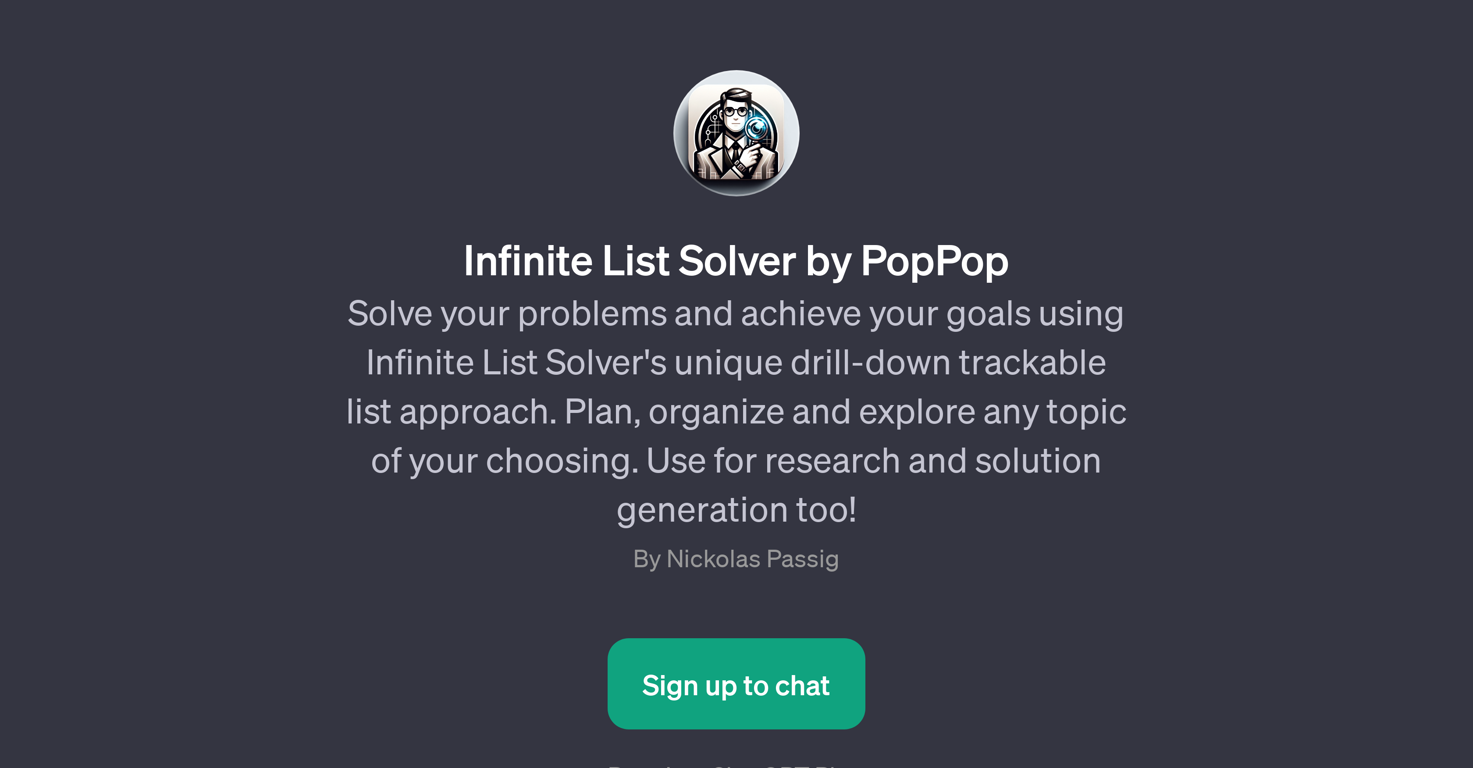 Infinite List Solver by PopPop website