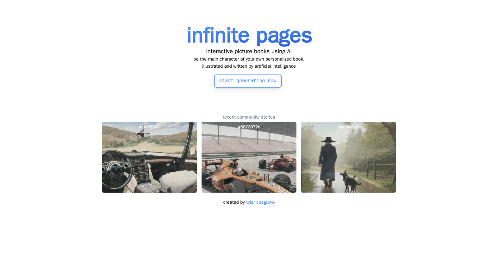 Infinite Pages website