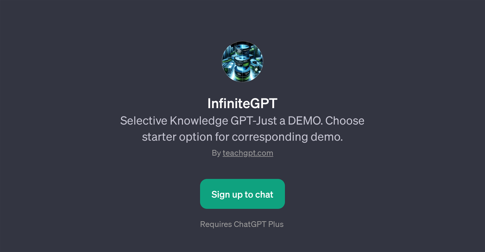 InfiniteGPT website
