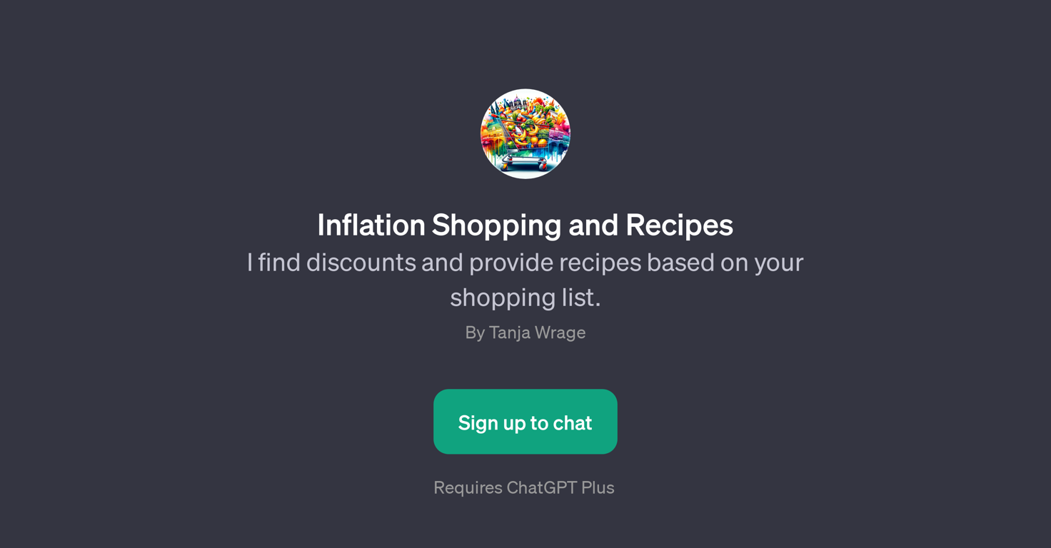 Inflation Shopping and Recipes website