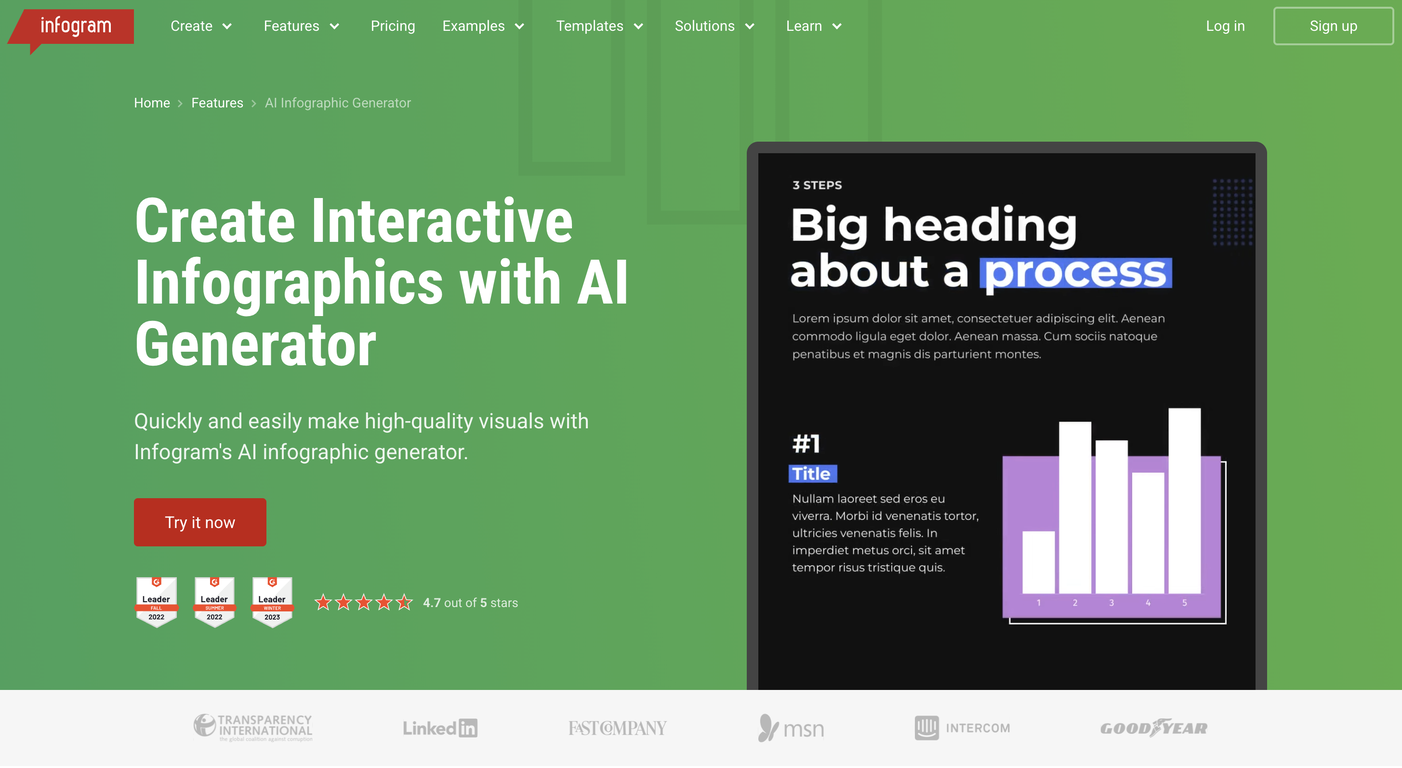 Infogram website