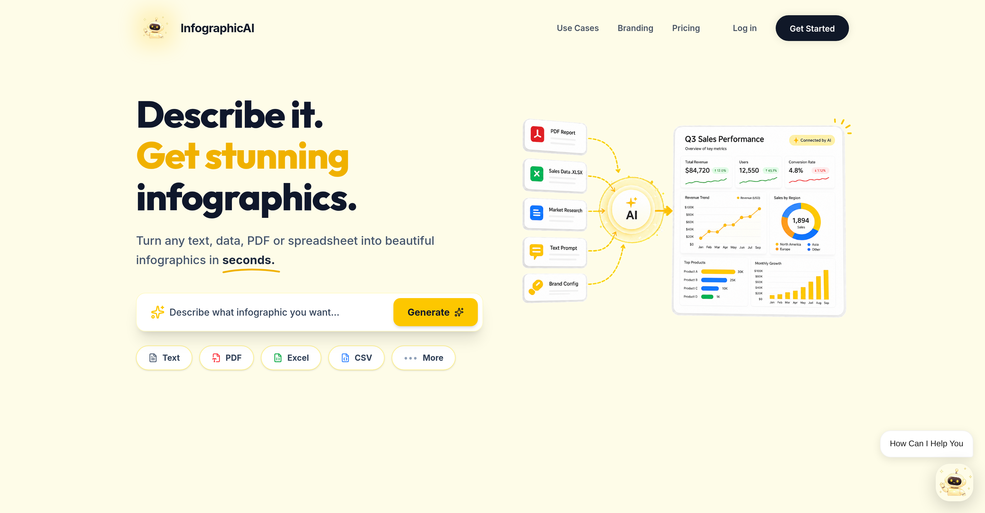 InfographicAI:一句话生成信息图的 AI 工具