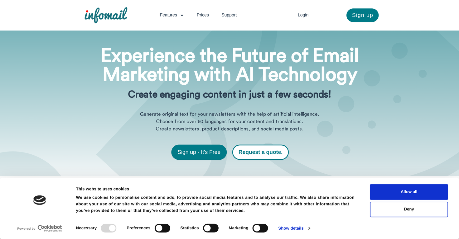 Infomail website