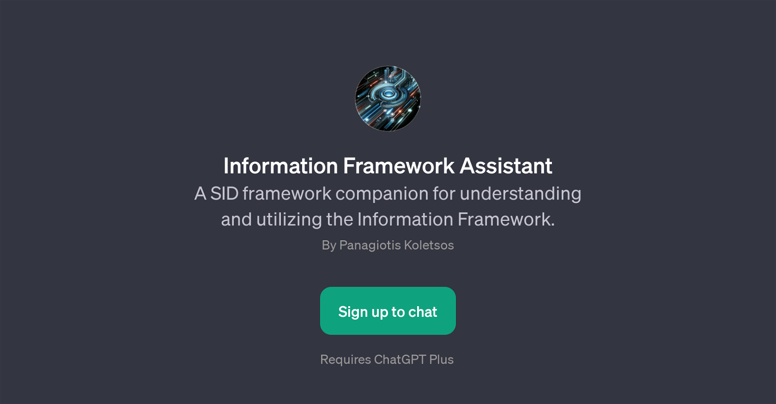 Information Framework Assistant website