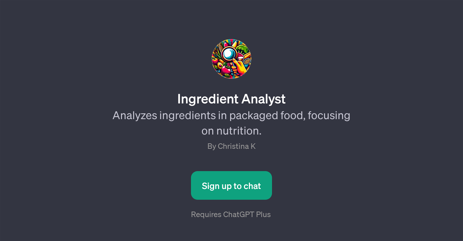 Ingredient Analyst website