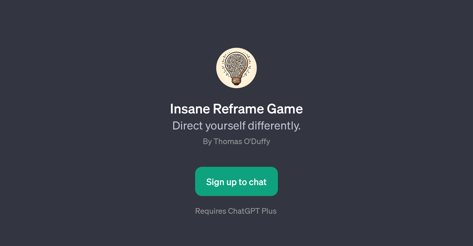 Insane Reframe Game website