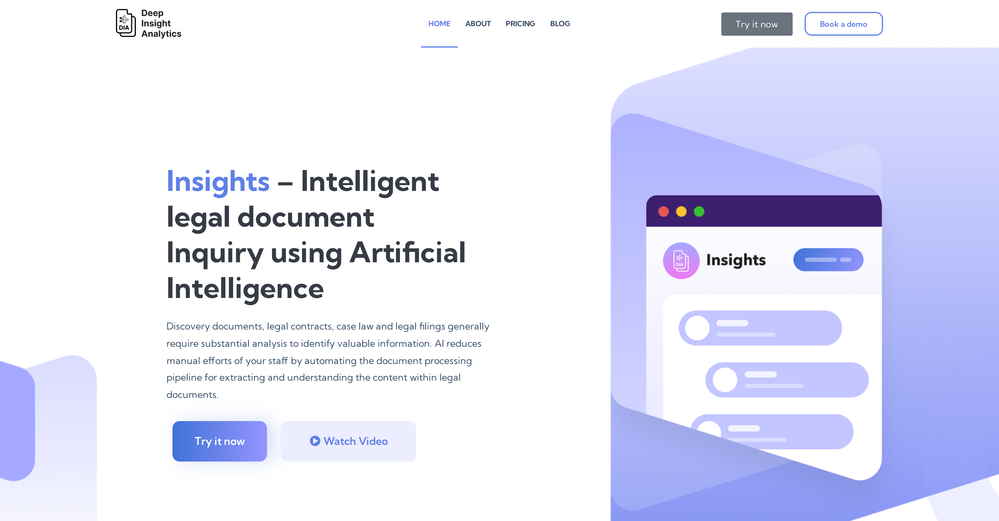 Insights - Intelligent Legal Document Inquiry website