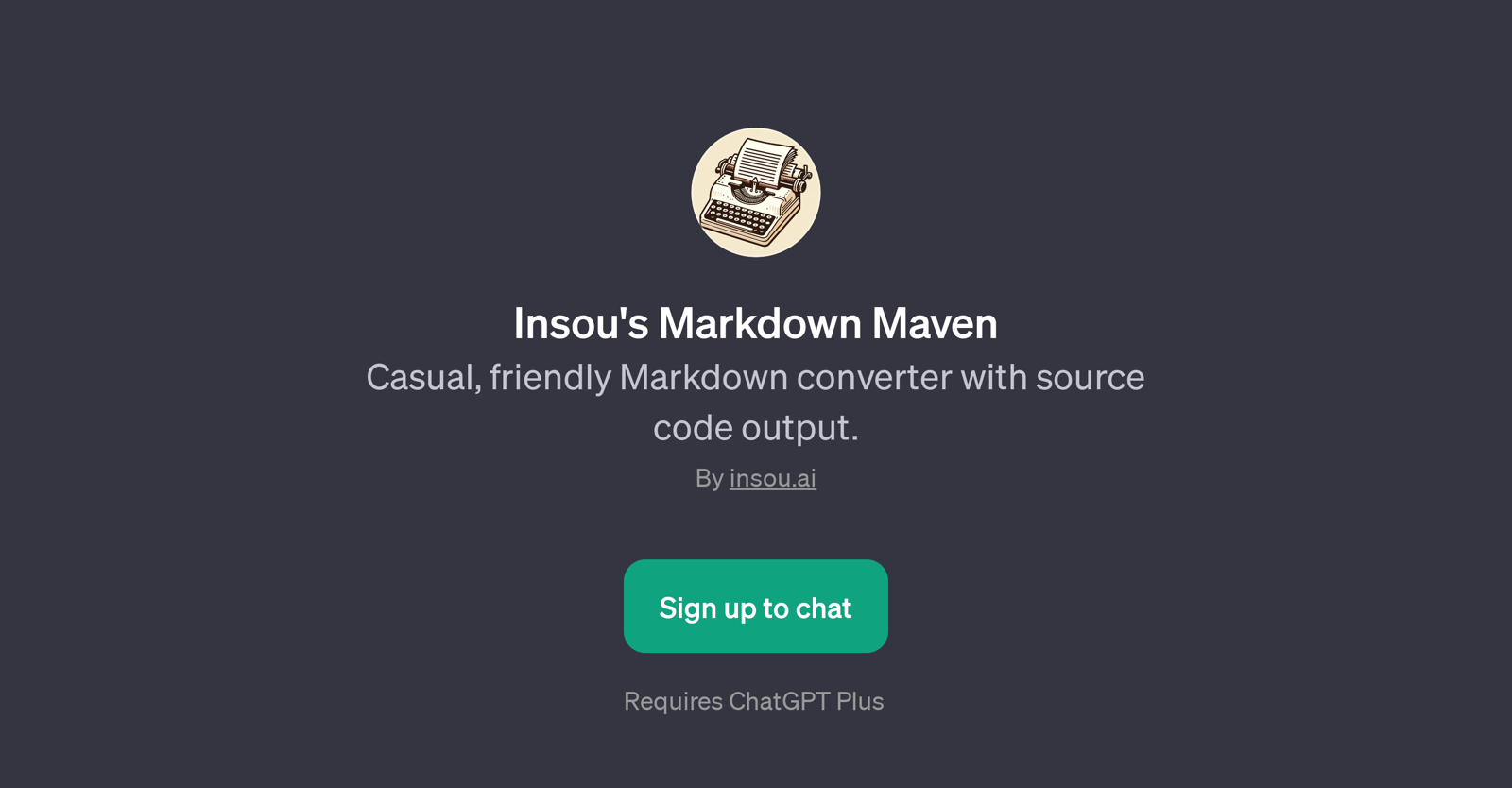Insou's Markdown Maven website