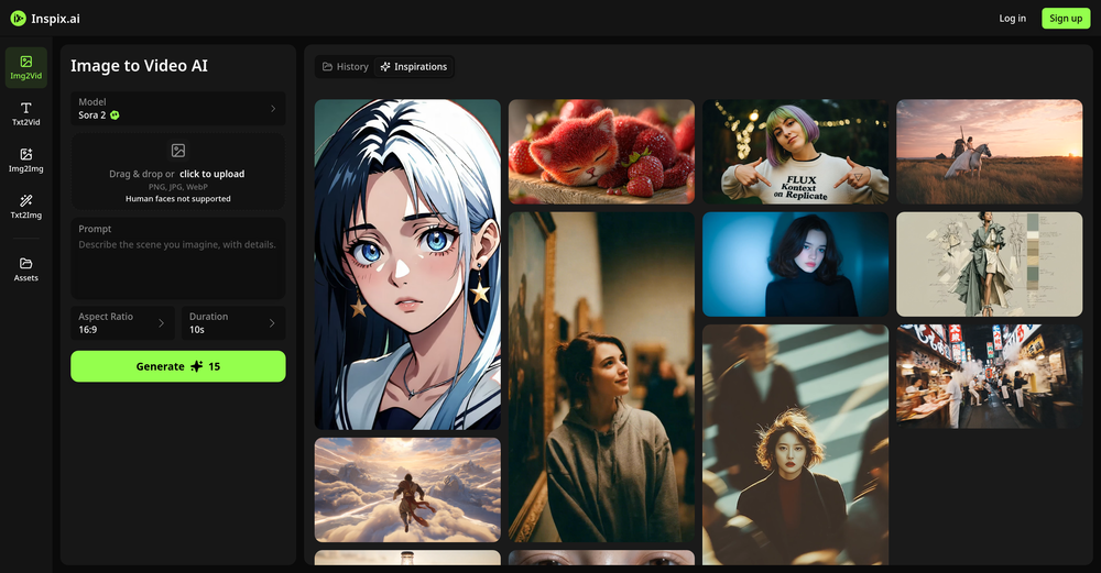 Inspix AI | Image to Video website
