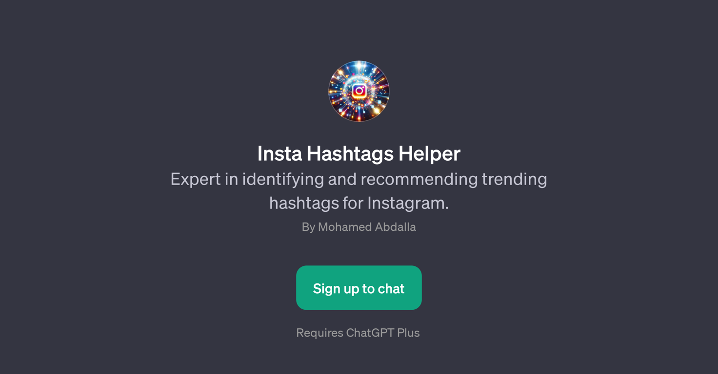 Insta Hashtags Helper website