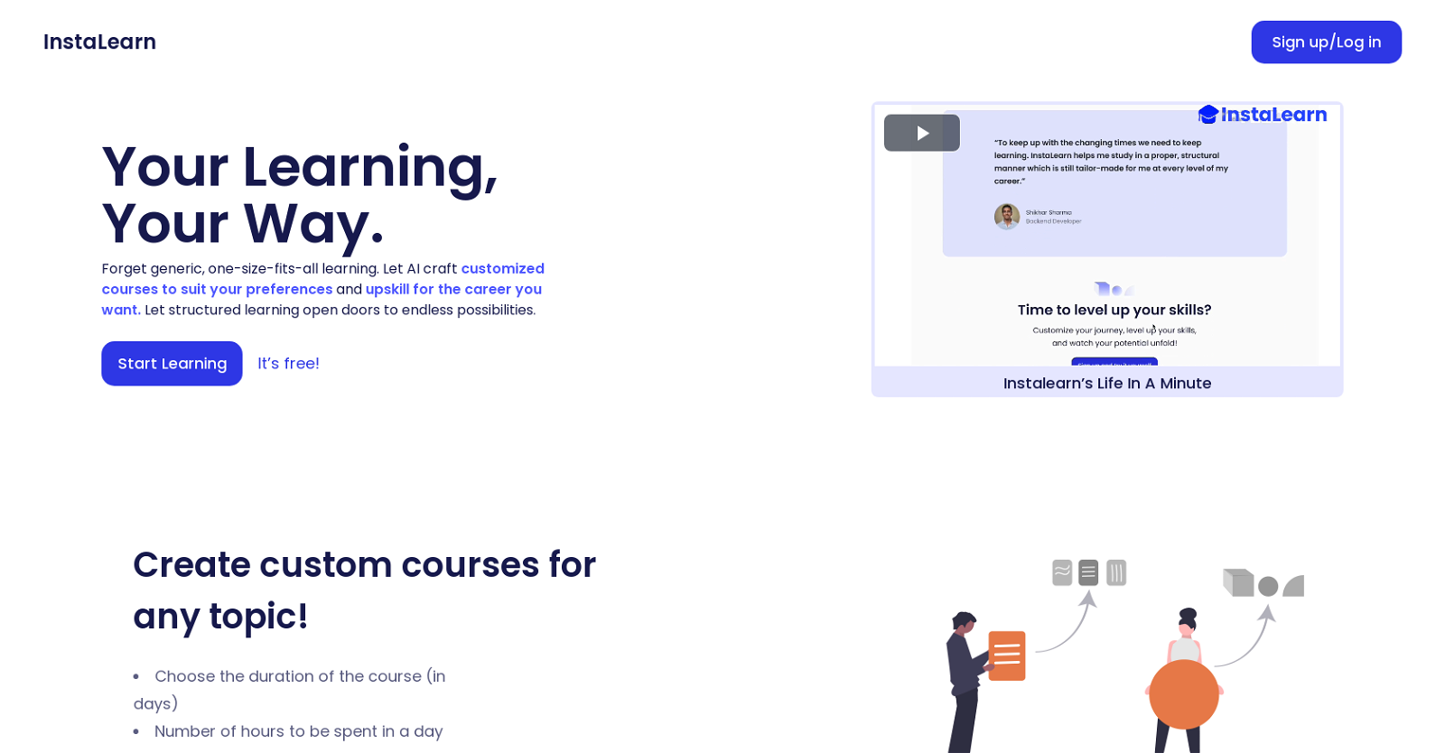 Insta Learn website