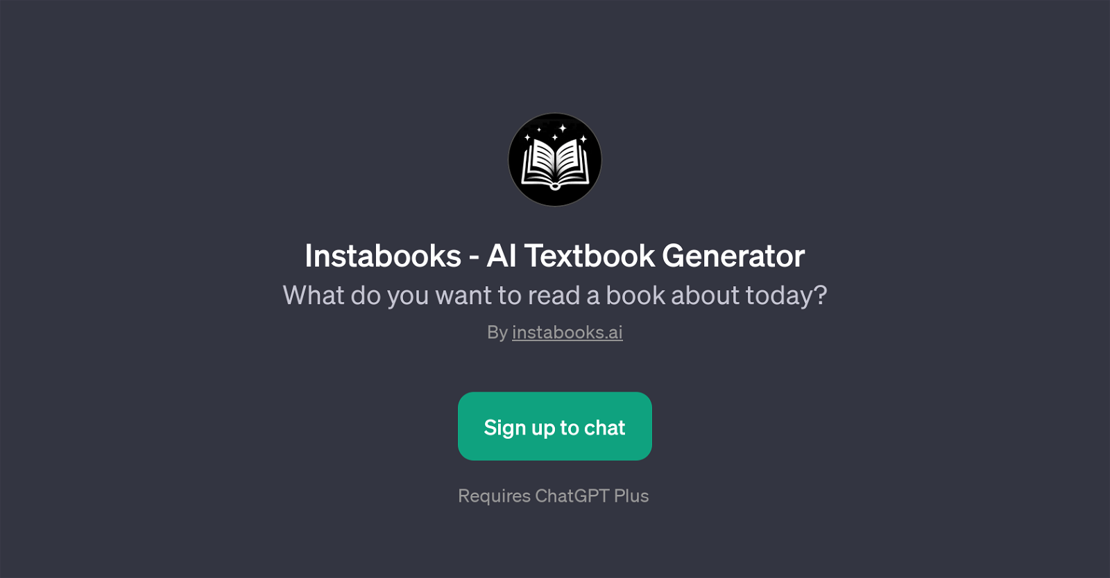 Instabooks - AI Textbook Generator website