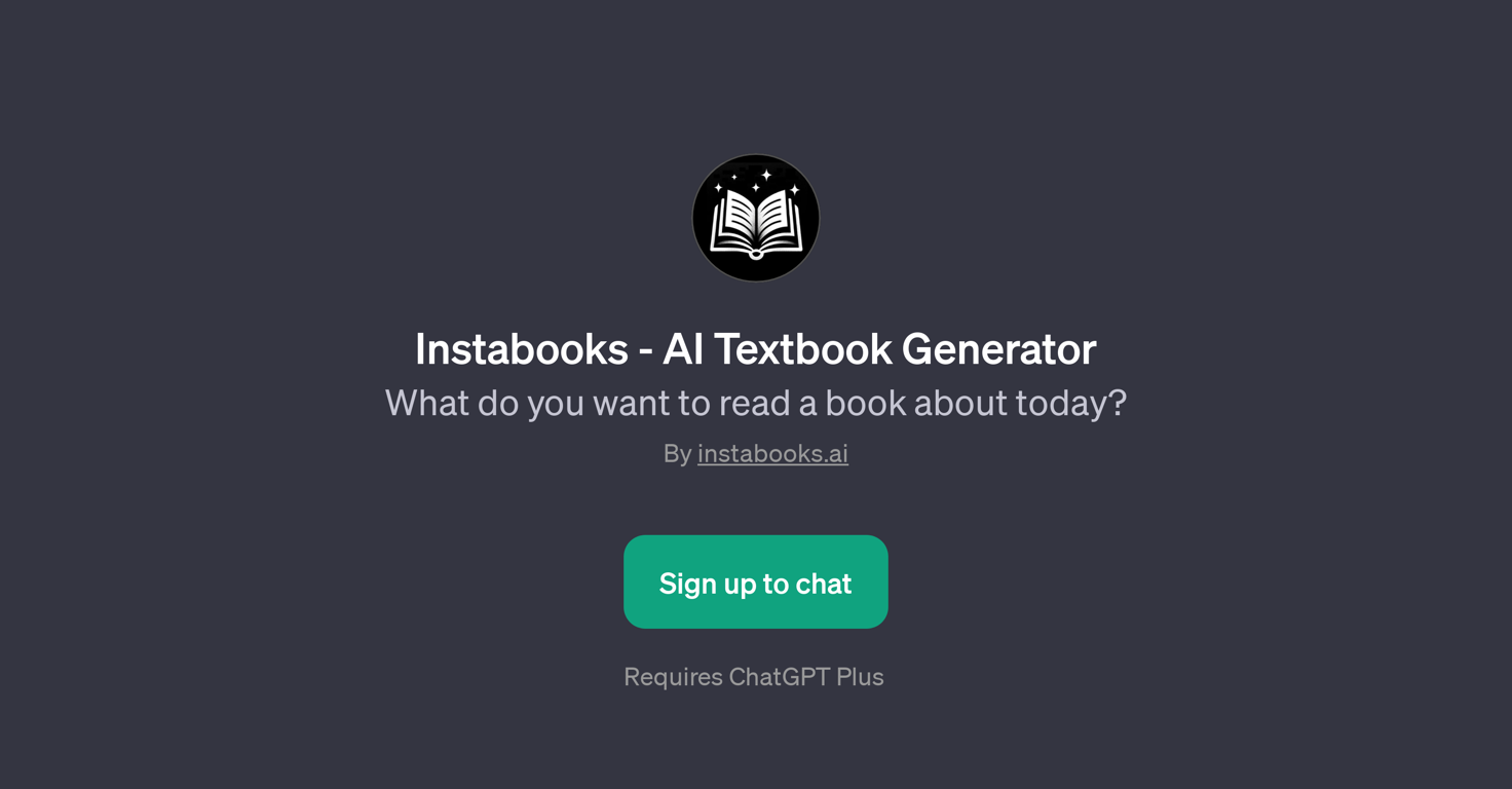 Instabooks - AI Textbook Generator website
