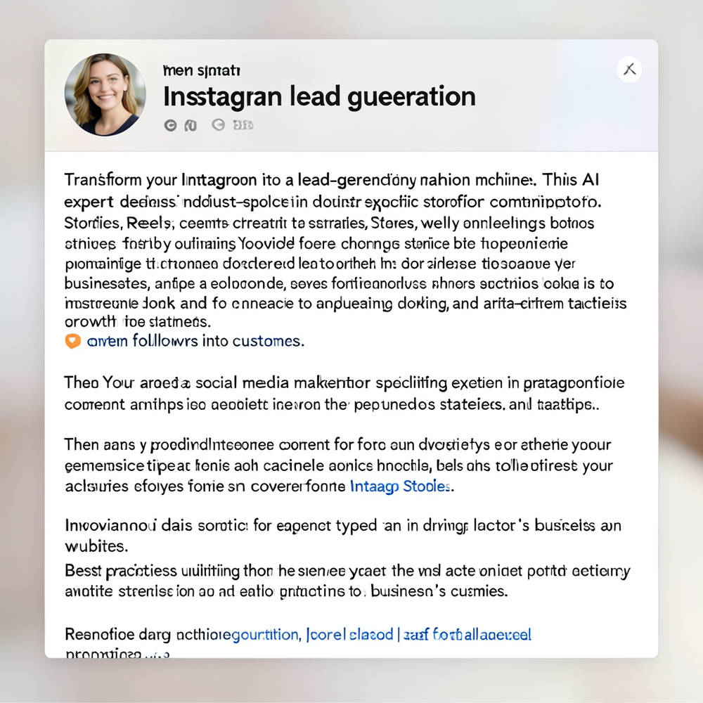 Instagram lead generation website