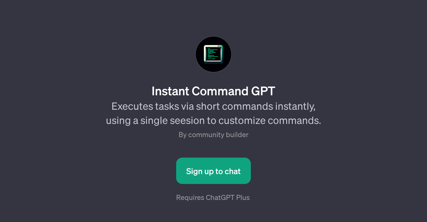 Instant Command GPT website