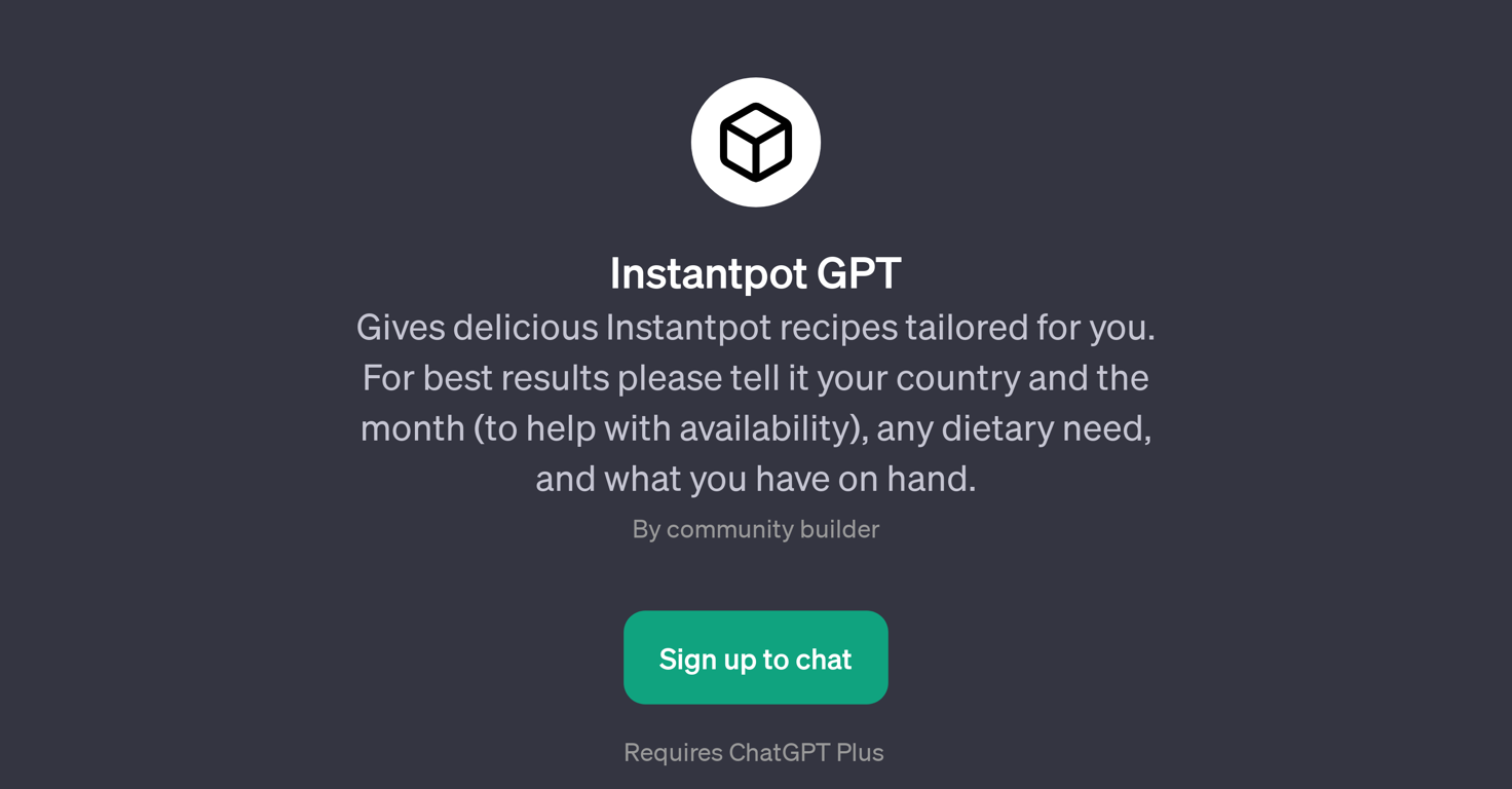 Instantpot GPT website