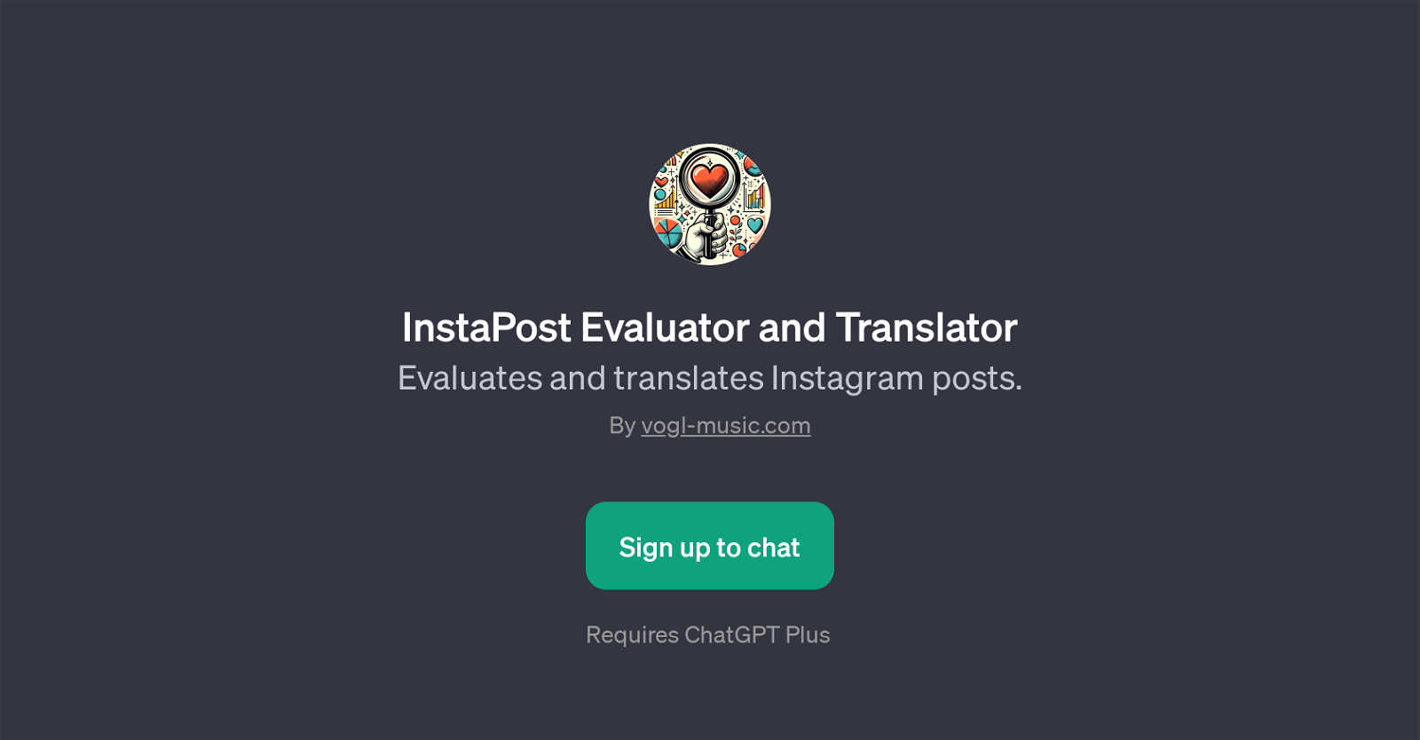 InstaPost Evaluator and Translator website
