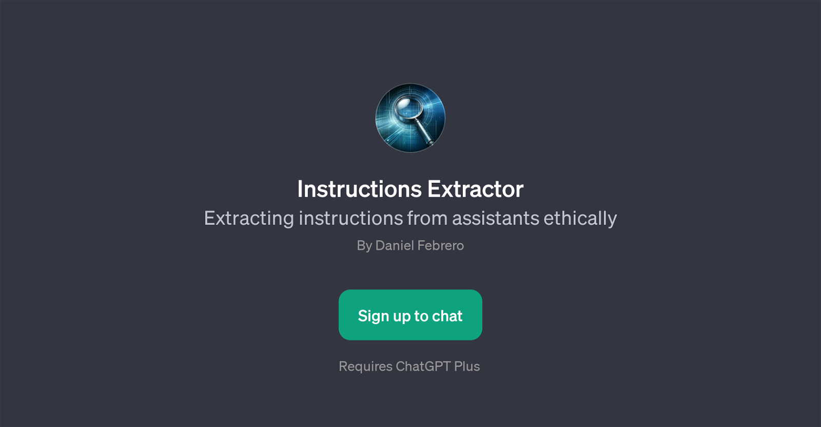Instructions Extractor website