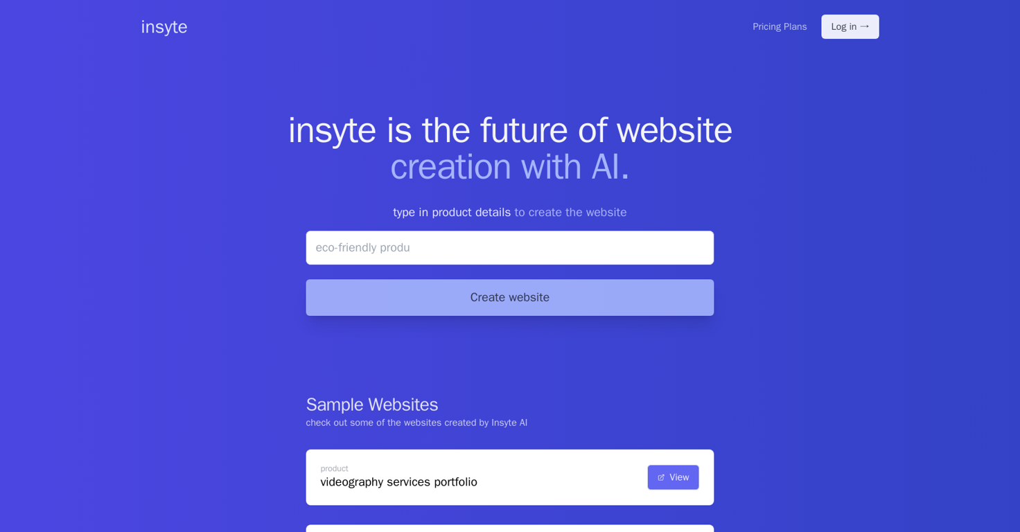 Insyte AI website