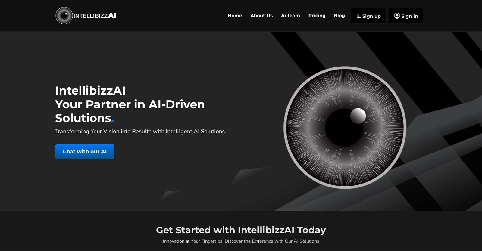 IntellibizzAI website