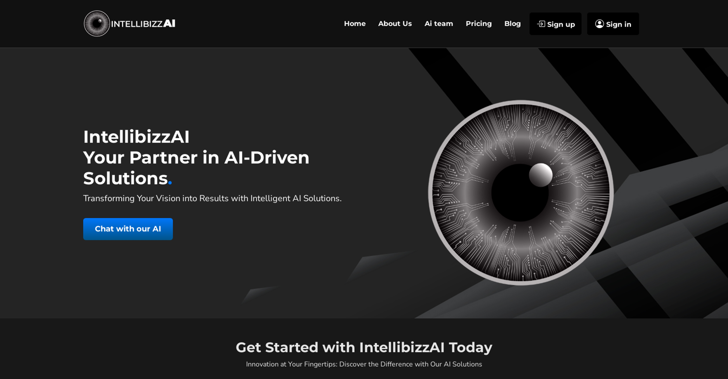 IntellibizzAI website