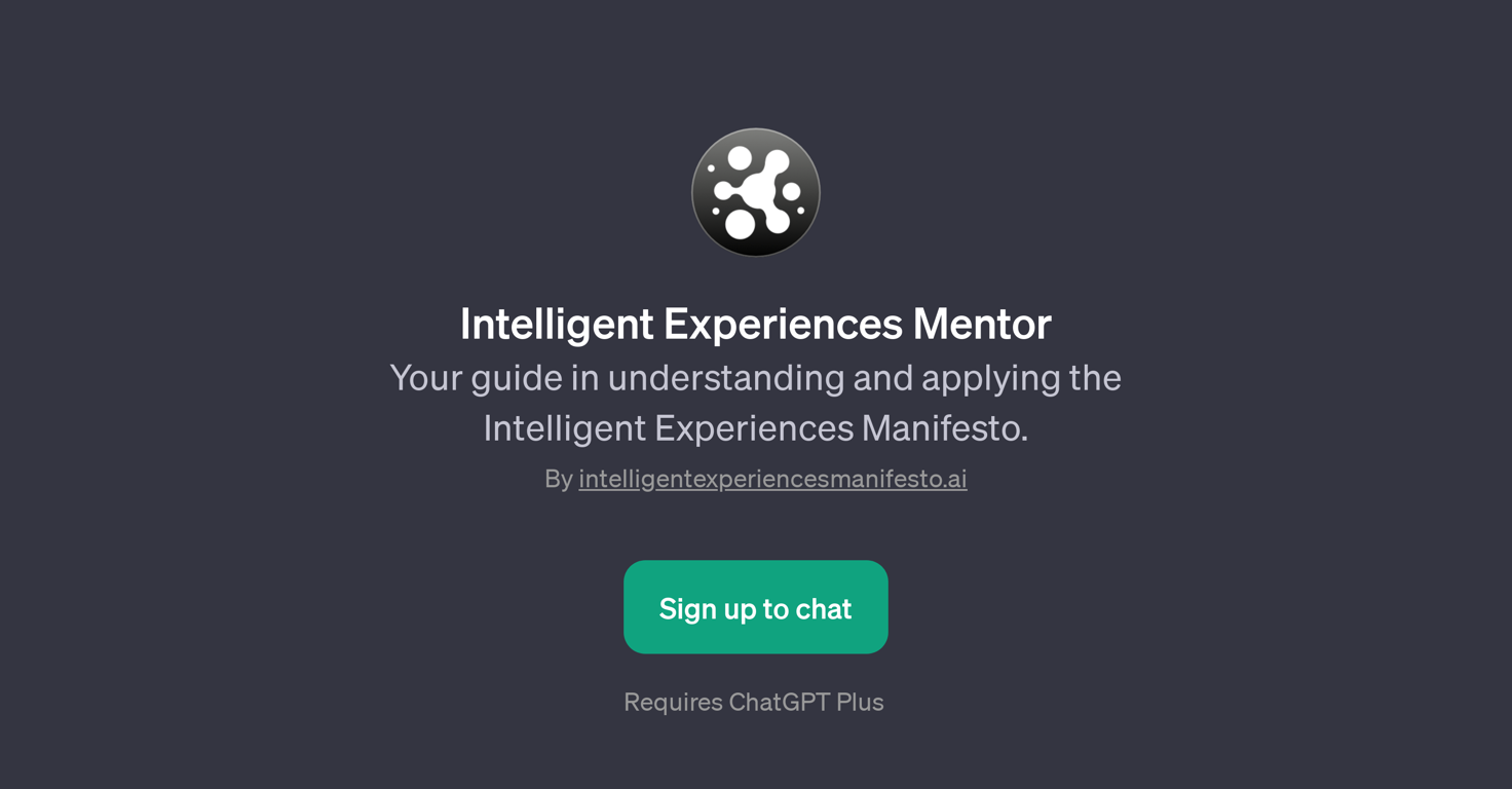 Intelligent Experiences Mentor website