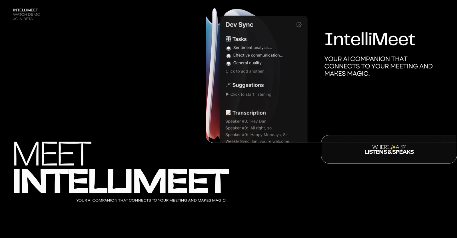 IntelliMeet website
